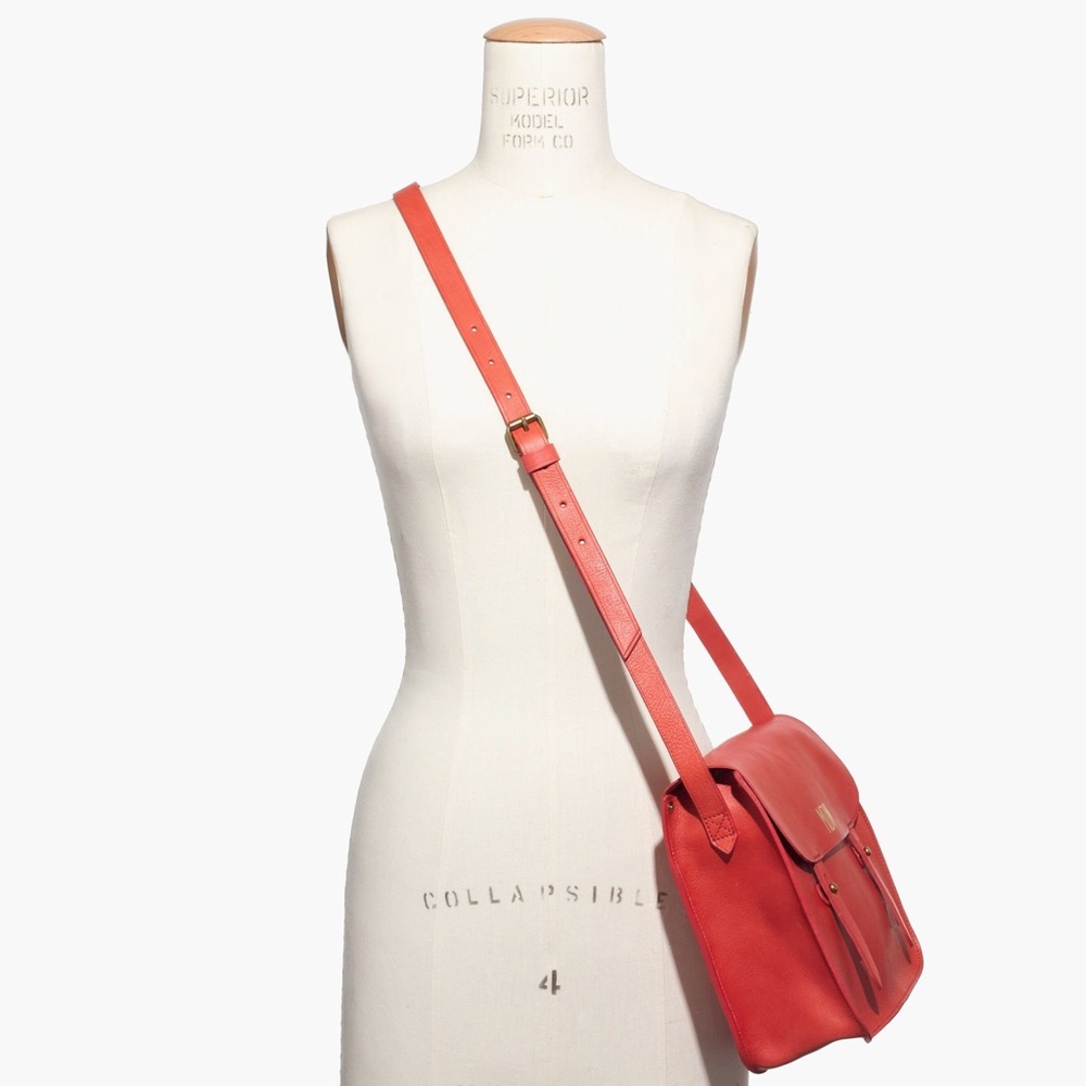 EUC Madewell Red Watertower Messenger Bag - Picture 2 of 11